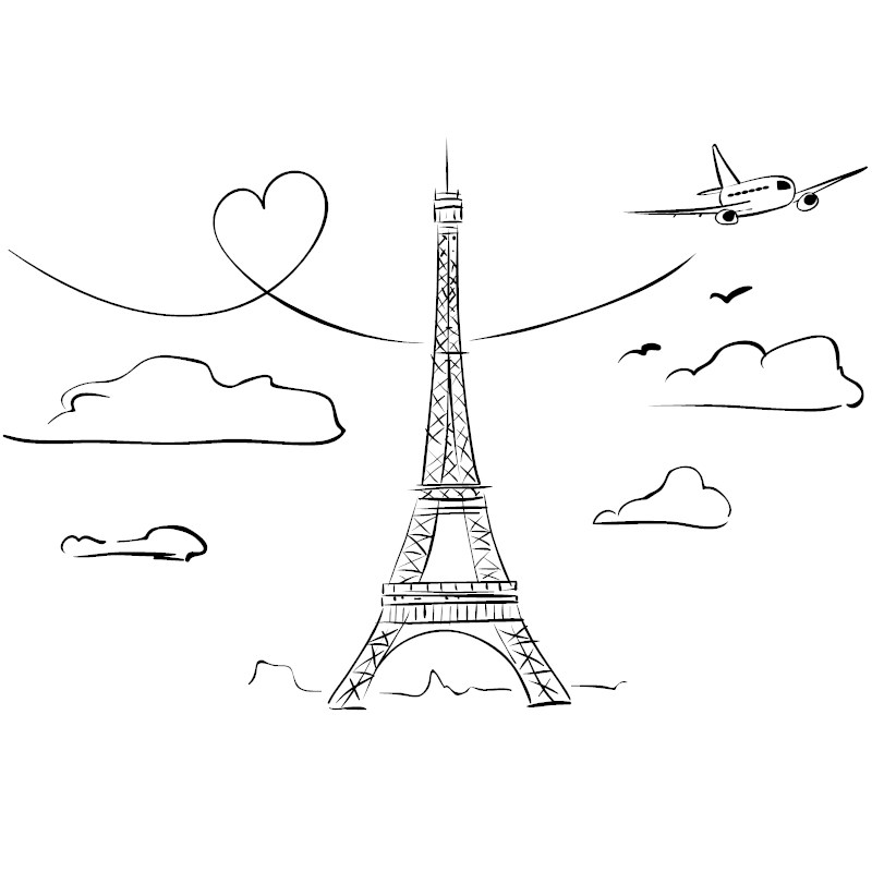 Európa nevezetességei Eiffel-torony falmatrica 2
