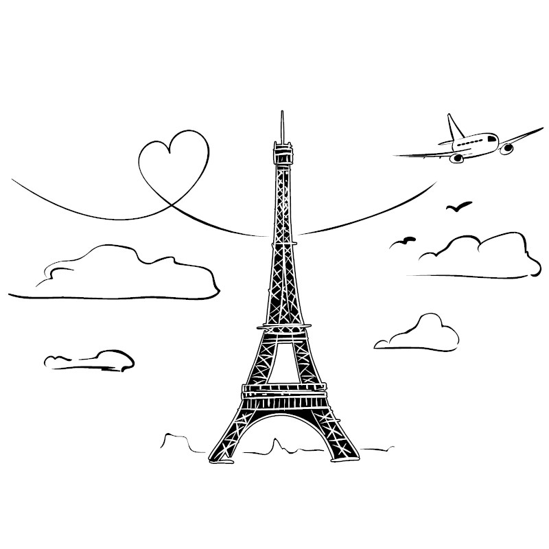 Európa nevezetességei Eiffel-torony falmatrica