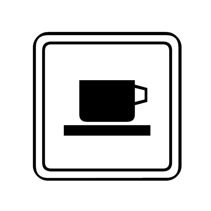 Kávézó piktogram matrica